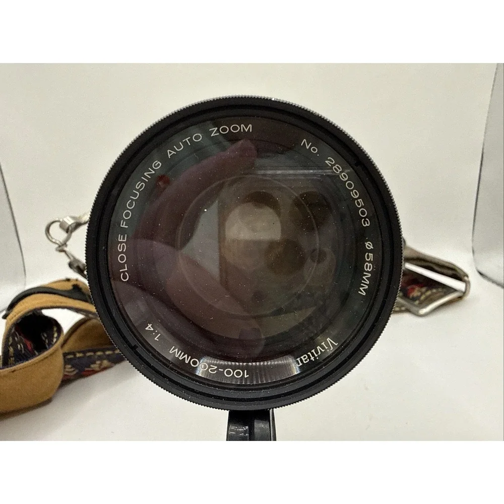 Canon‎ AE-1 SLR 35mm Film Camera w/ Vivitar Lens FD 100-200mm 1:4 Close Focusing